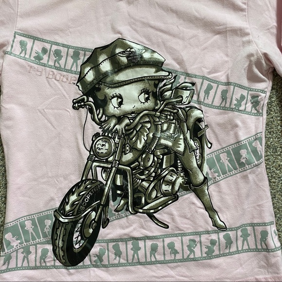 Betty Boop Pastel Y2K Graphic Mockneck Top - Picture 4 of 7